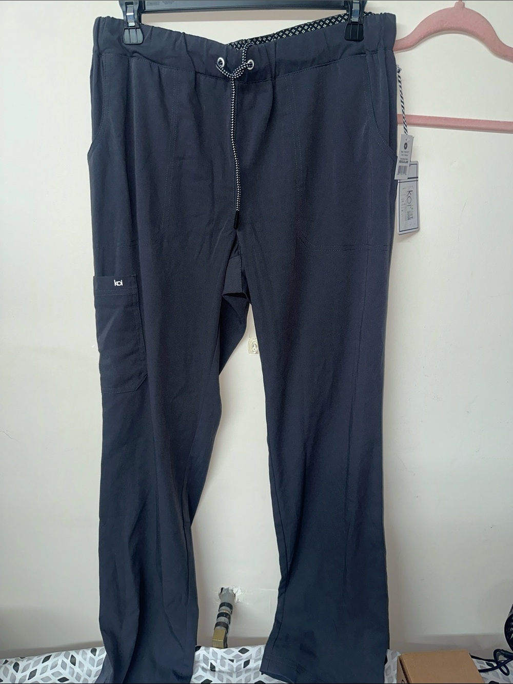 koi Charcoal Drawstring Scrub Jogger Pants